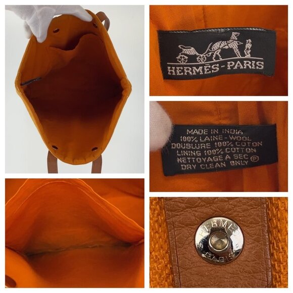 HERMES Brown Leather Tote Bag - Picture 8 of 9